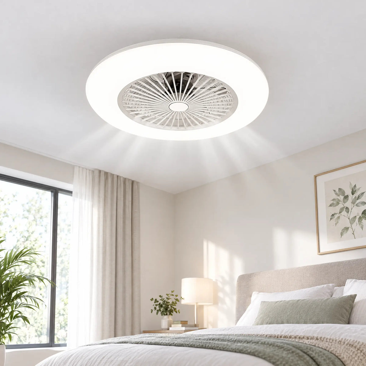 Ceiling Fans with Lights, 18.1 in & 19.7 in, 6 Speeds, 3-Color Dimming