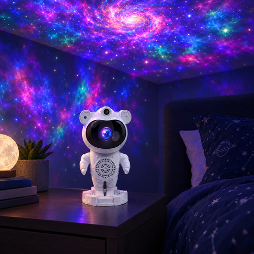 Astronaut Star Projector Night Light with Bluetooth Speaker and Remote