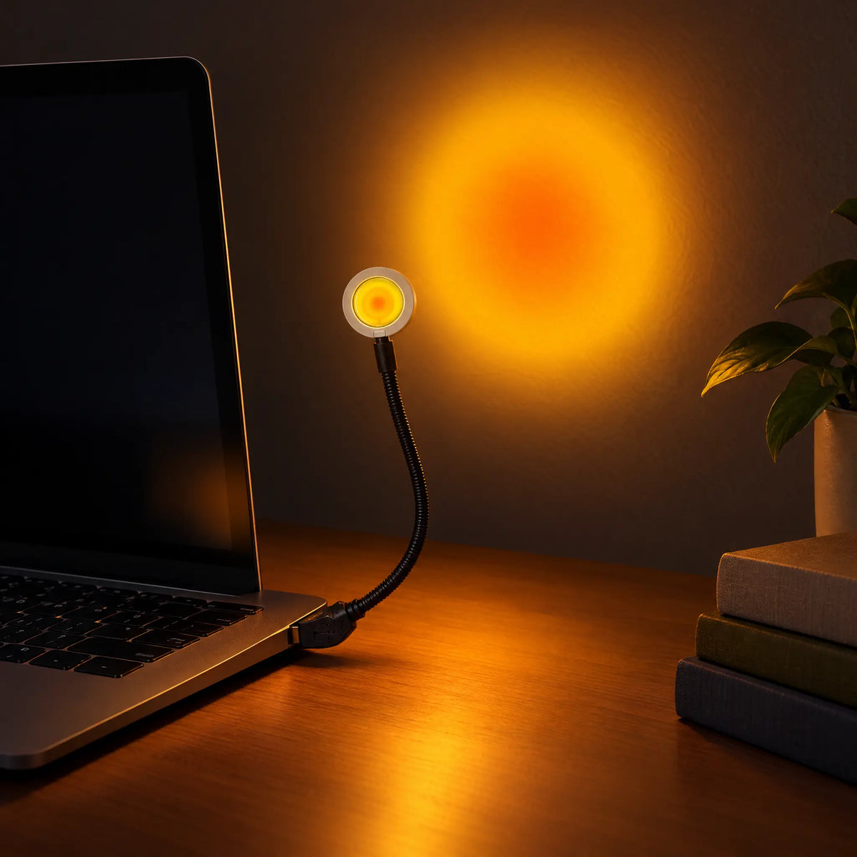 USB Gooseneck LED Lamp in Sunset, Rainbow, Sunrise, White or Warm White - Sunrise, 180 mm hose
