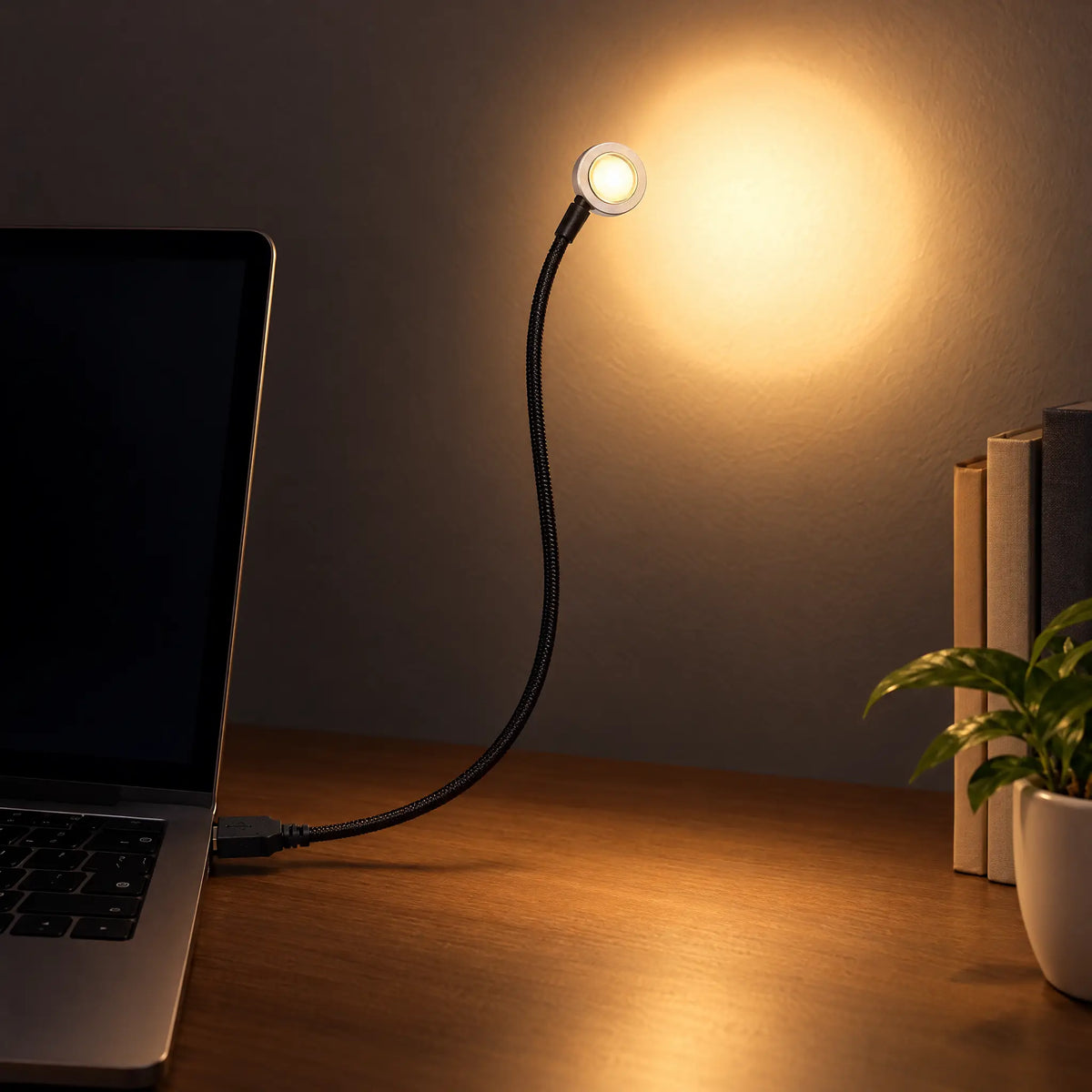 USB Gooseneck LED Lamp in Sunset, Rainbow, Sunrise, White or Warm White - Warm white, 280 mm hose