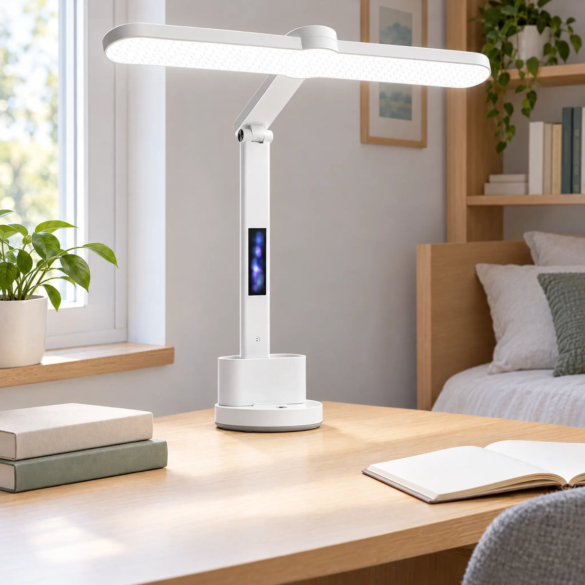 LED Desk Lamp with Digital Clock