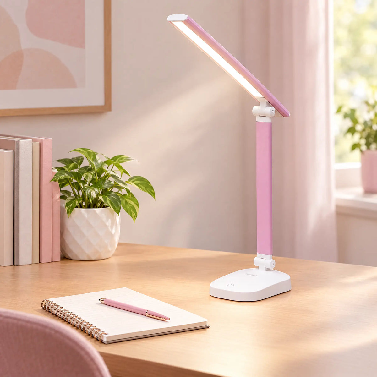 Foldable LED Table Lamp - Pink