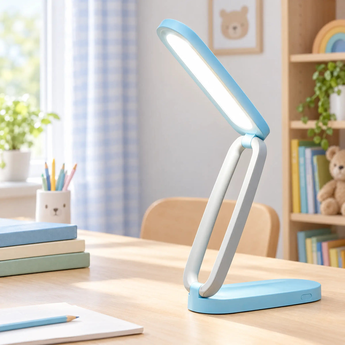Rechargeable Foldable LED Desk Lamp - Blue