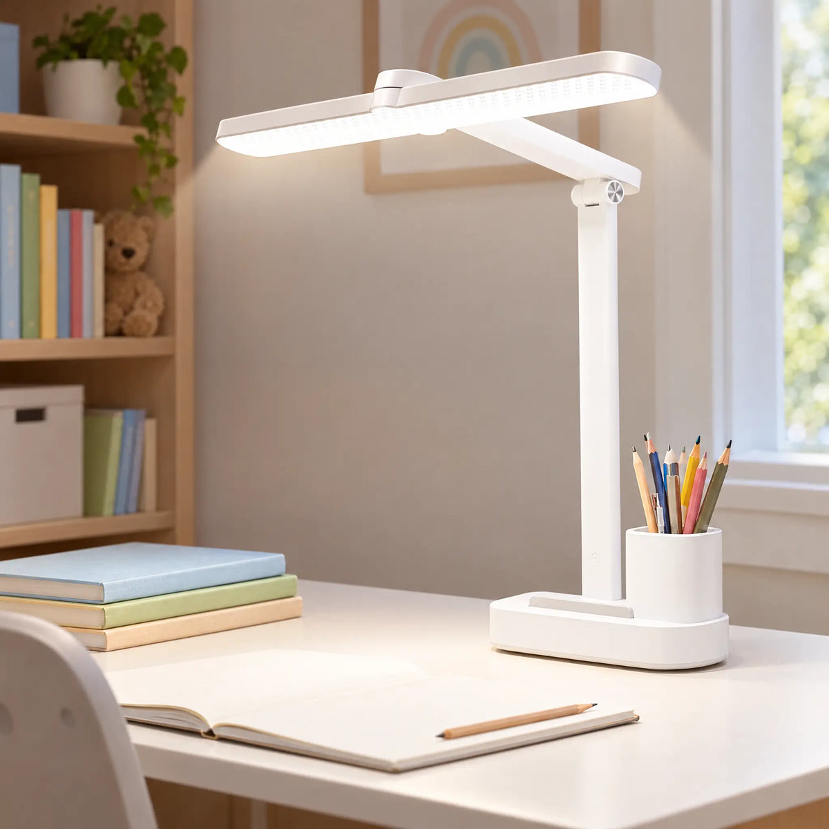 T-Shaped LED Desk Lamp with Pen Holder - Standard