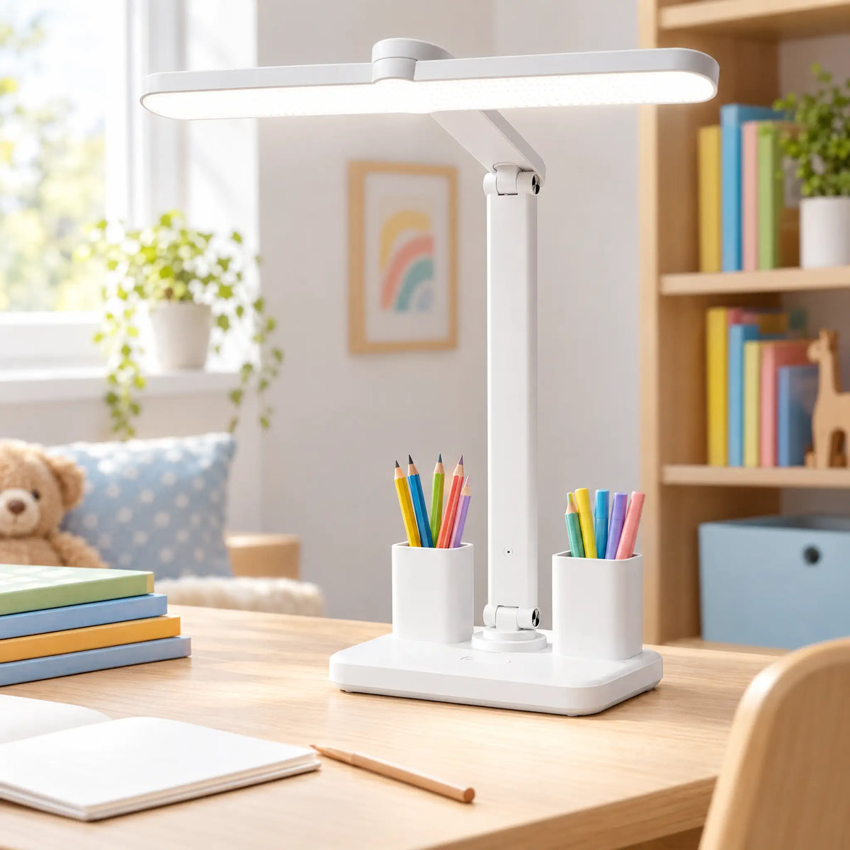 LED Desk Lamp with Pen Holders