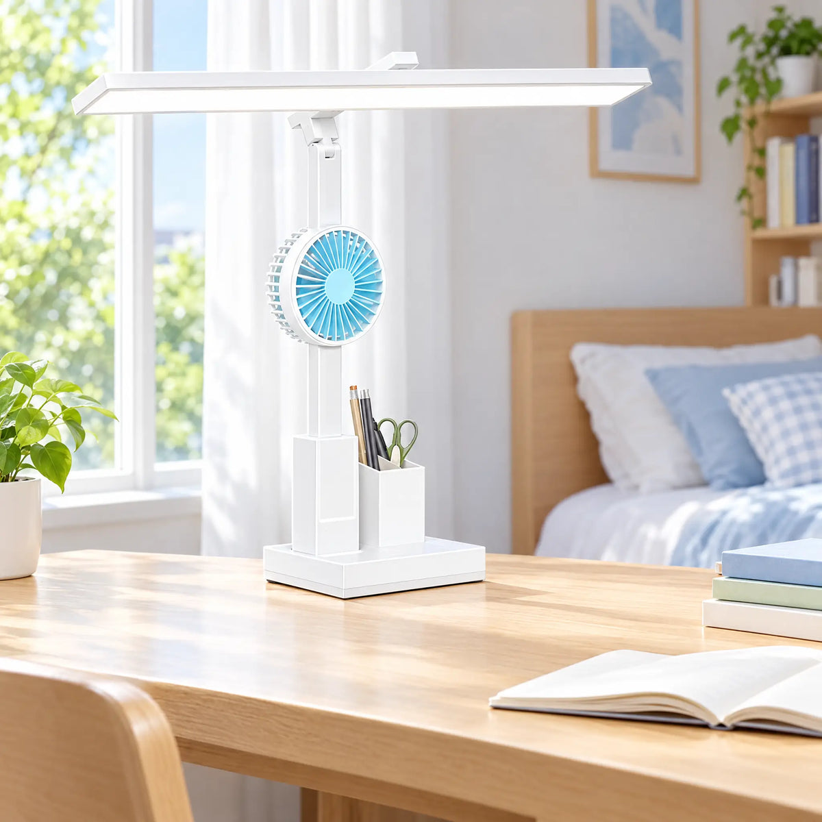 LED Desk Lamp with Fan