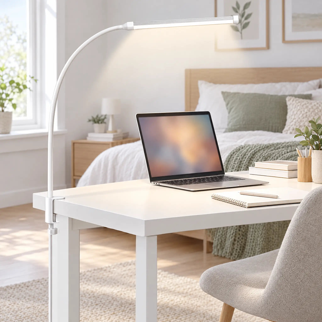 Clip-On Desk Lamp - White