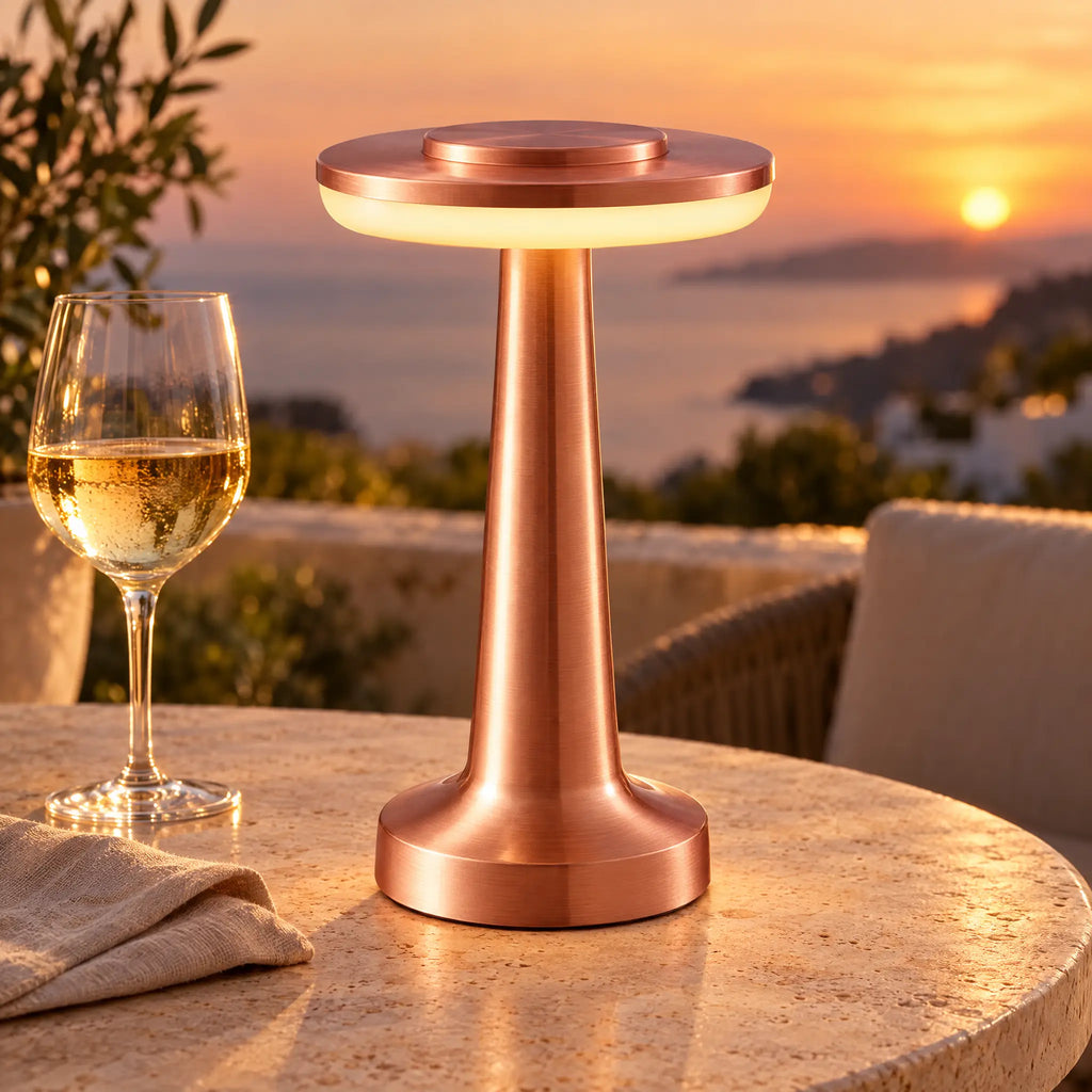 Rechargeable Metal Table Lamp - Red Bronze