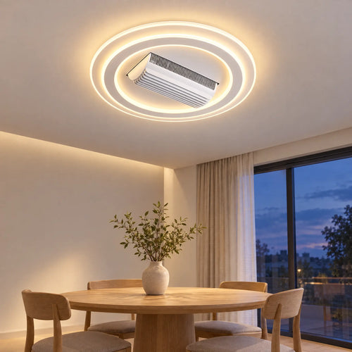 Bladeless Ceiling Fan with Light - 21.7" Round