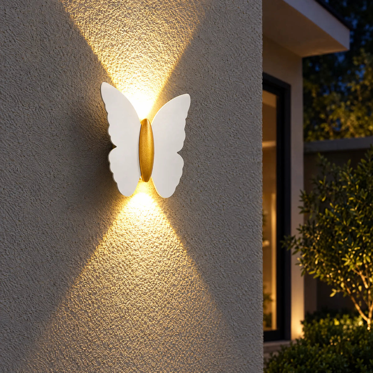 Butterfly Outdoor Wall Sconce - Platinum
