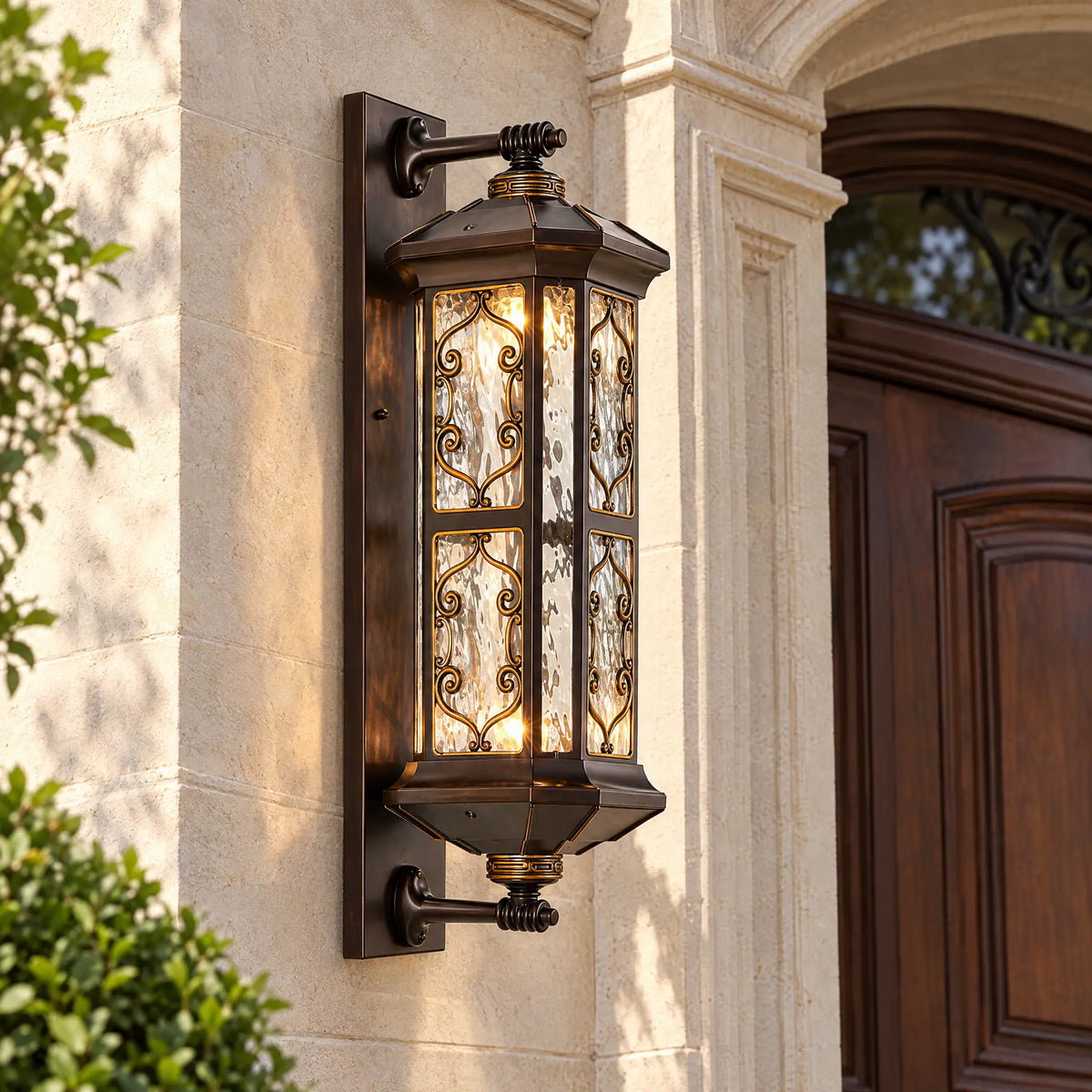 European Style Outdoor Wall Lamp - 70 cm rectangle
