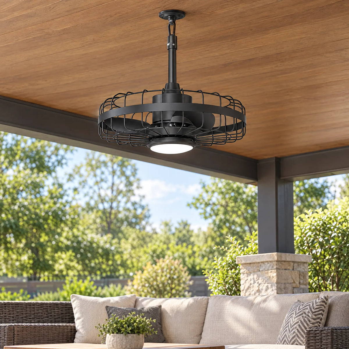 Outdoor Ceiling Fan with LED Light - SRFS-05