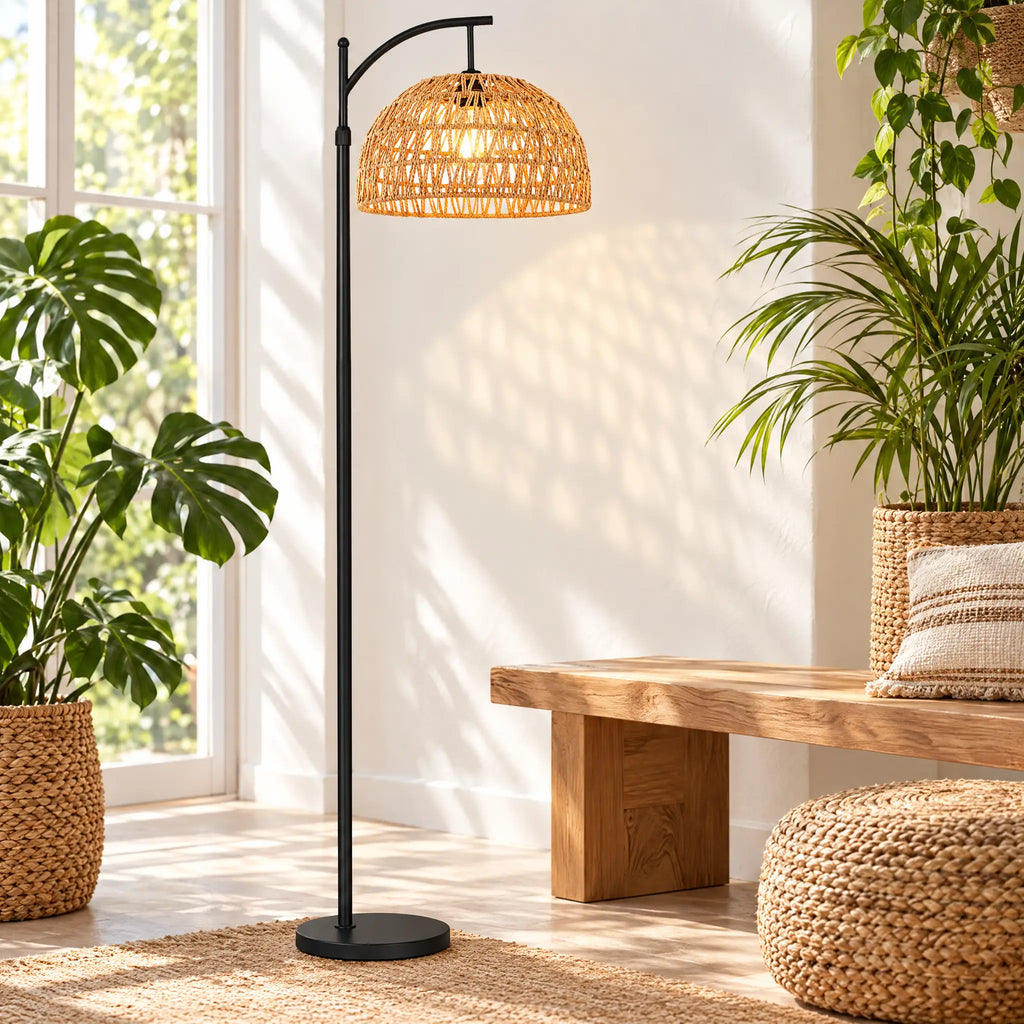 Rattan Floor Lamp - Style F