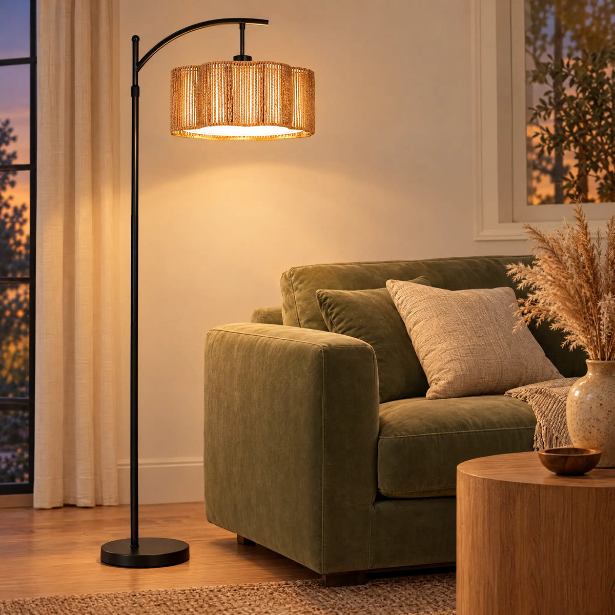 Rattan Floor Lamp - Style G