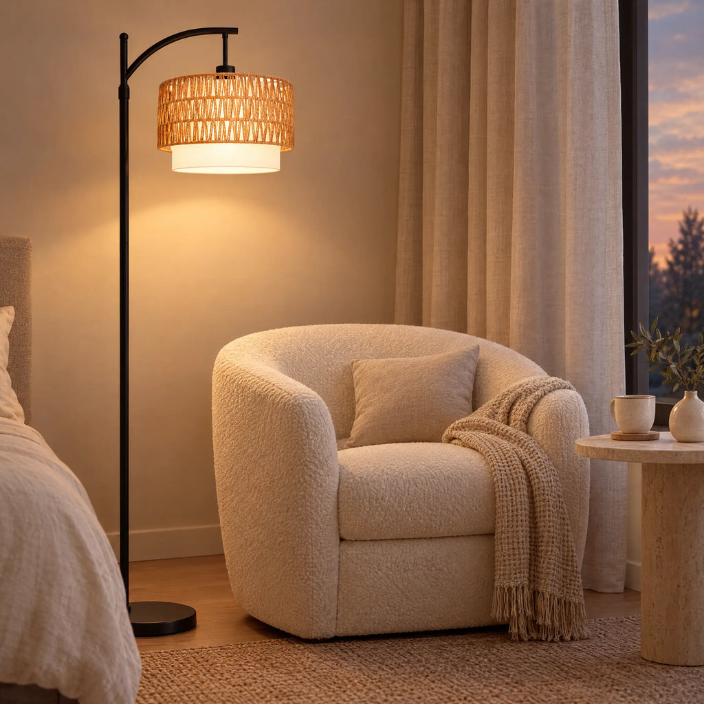 Rattan Floor Lamp - Style E
