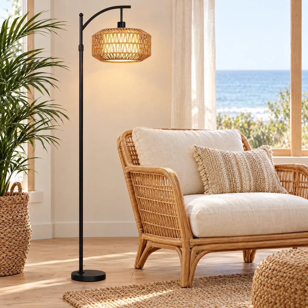 Rattan Floor Lamp - Style C