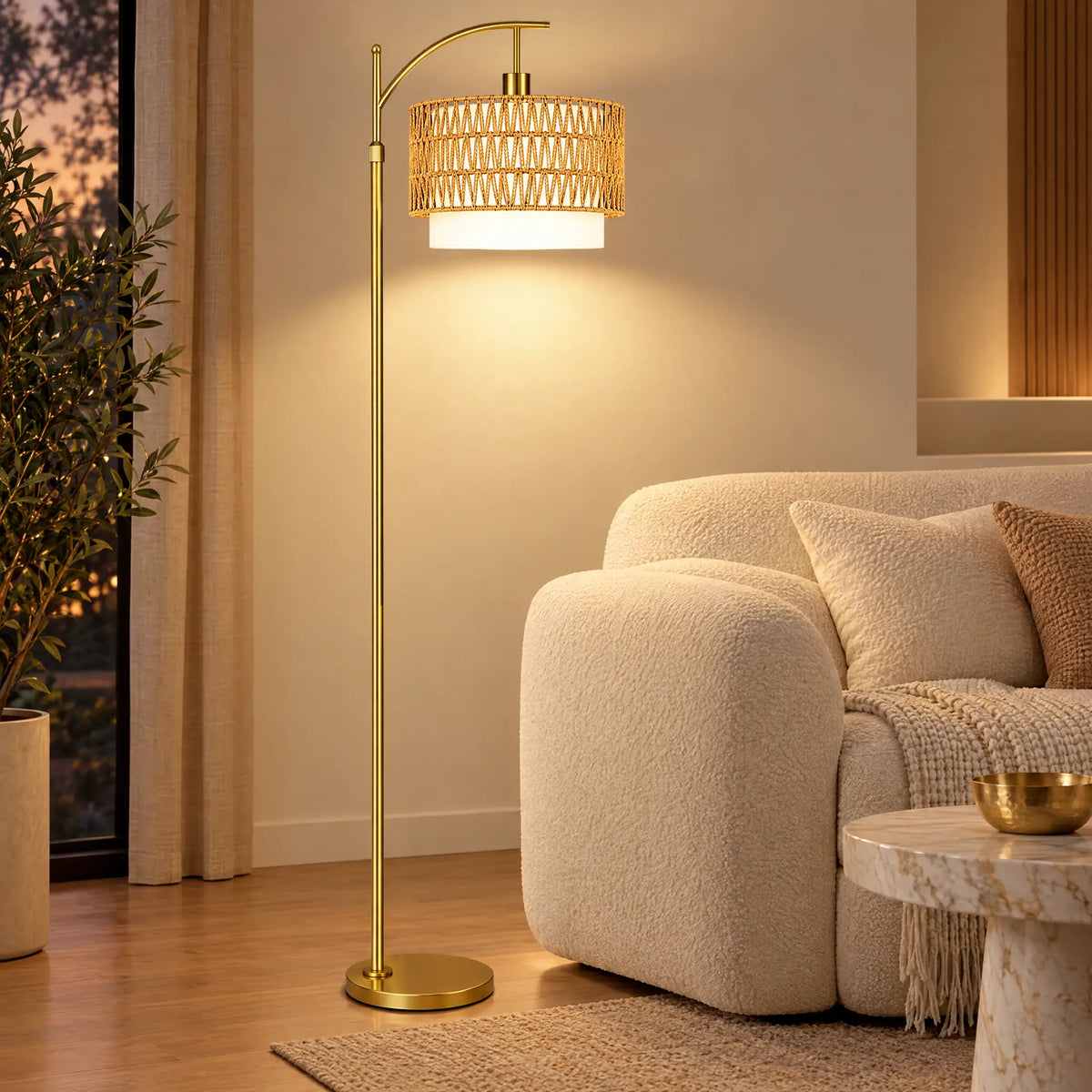 Rattan Floor Lamp - Style I