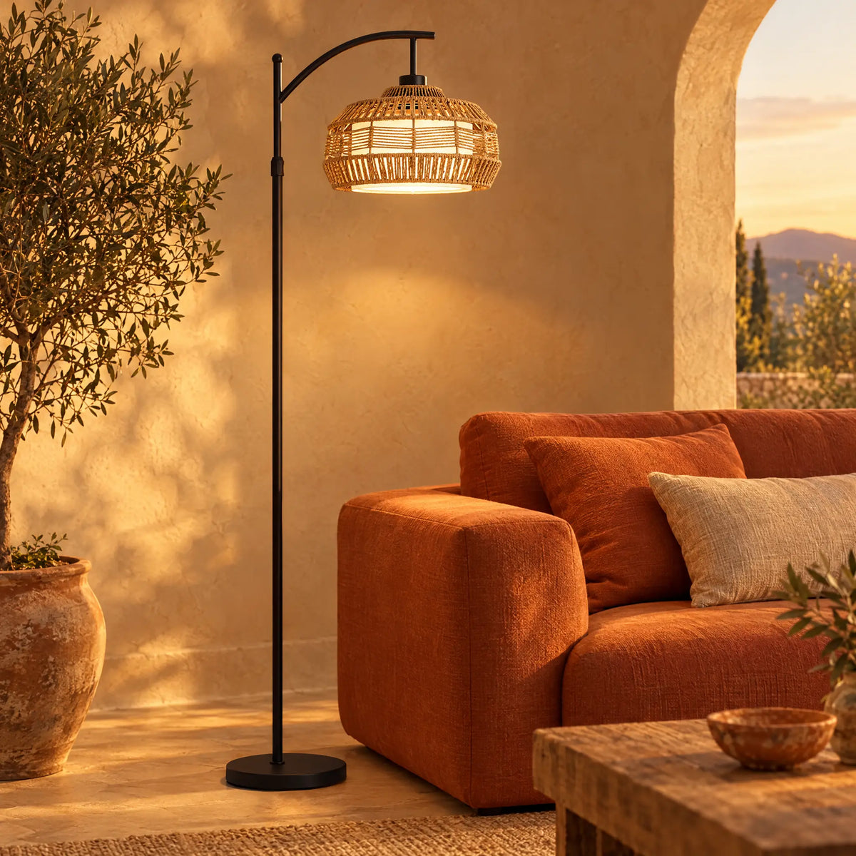 Rattan Floor Lamp - Style B