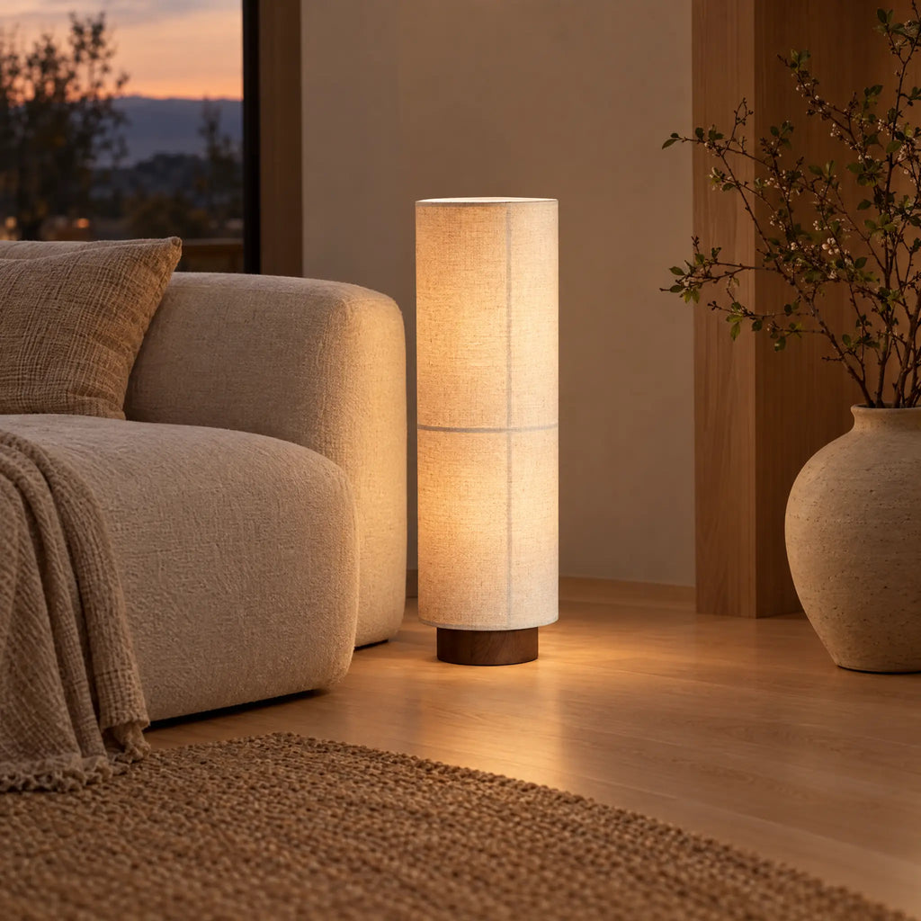 Fabric Floor Lamp - Floor Height, Linen Shade