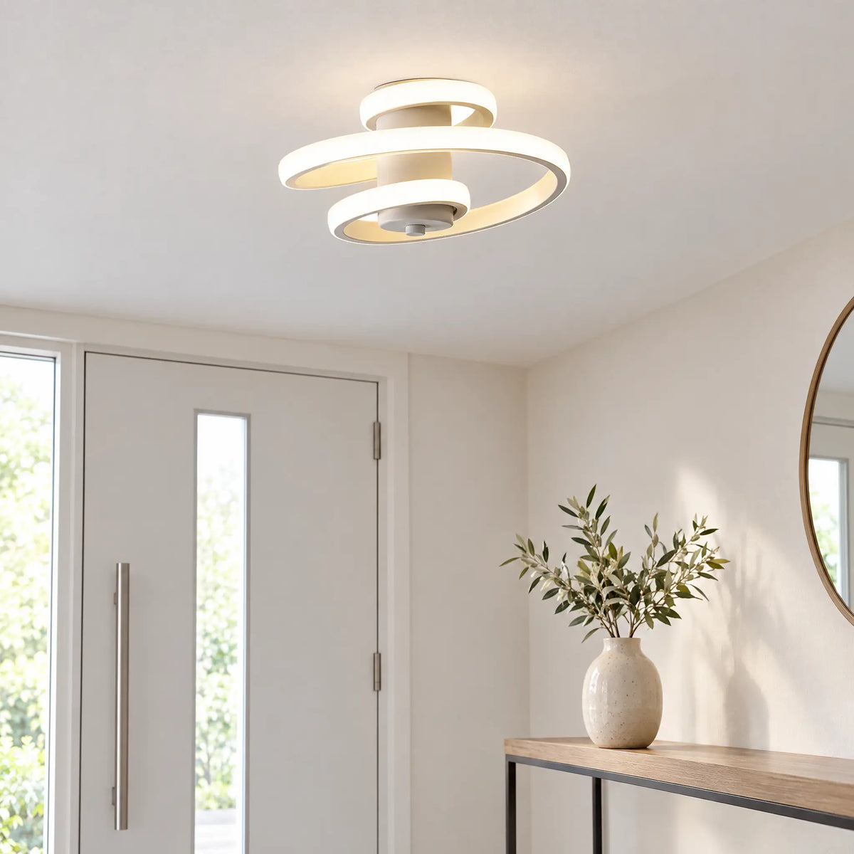 Spiral LED Ceiling Light - White