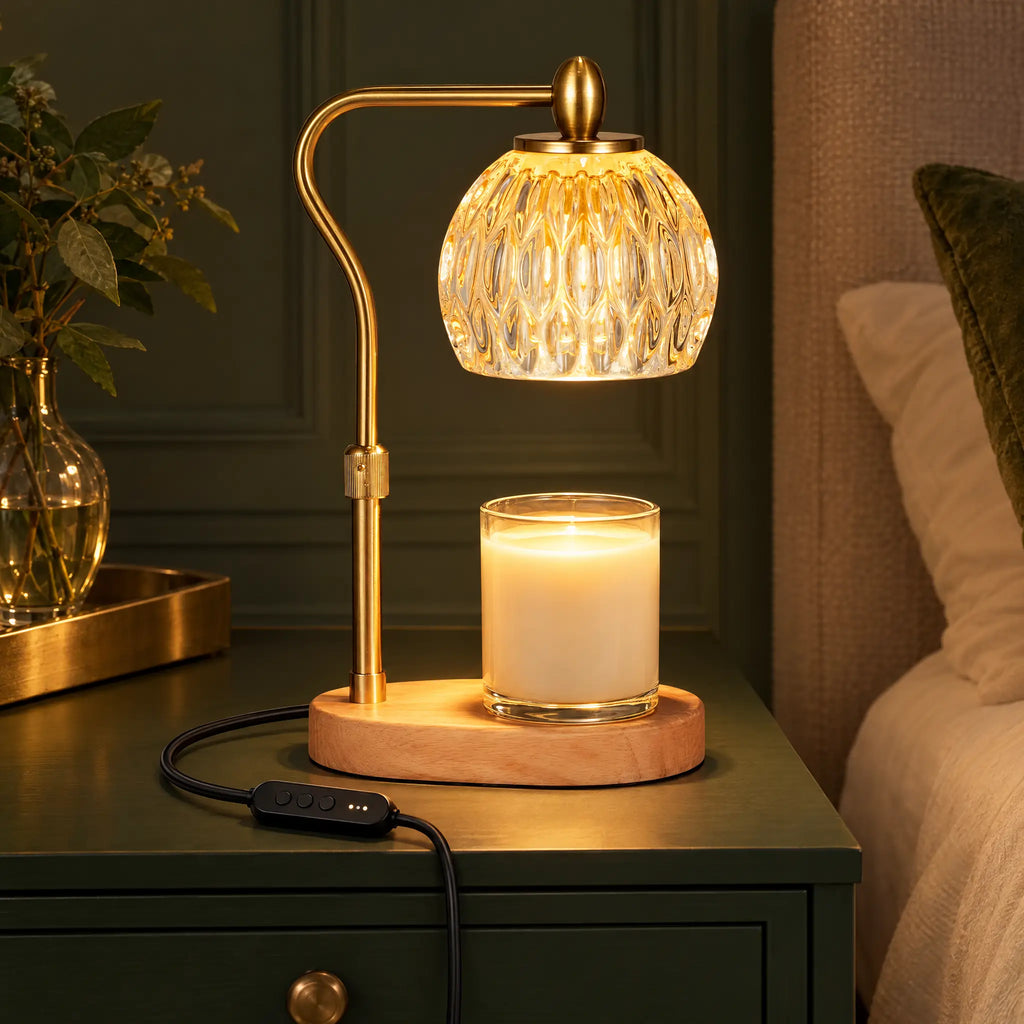 Candle Warmer Lamp A-5 Amber Ball, Copper - Timer