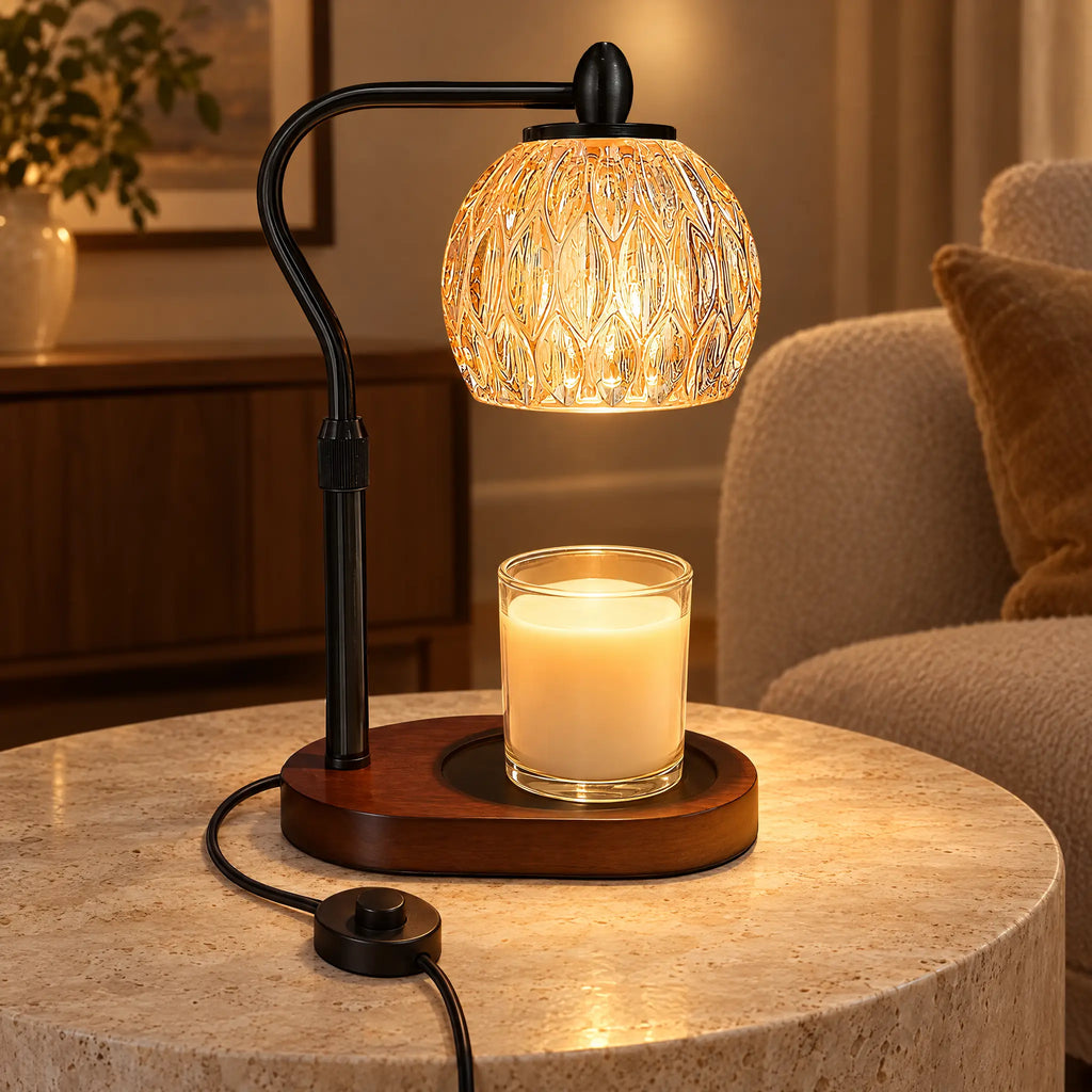Candle Warmer Lamp A-5 Amber Ball, Copper-Black - Dimmer