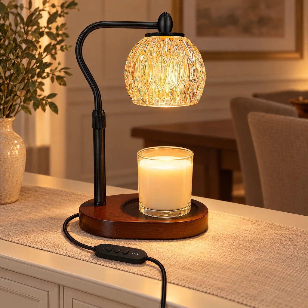 Candle Warmer Lamp A-5 Amber Ball, Copper-Black - Timer
