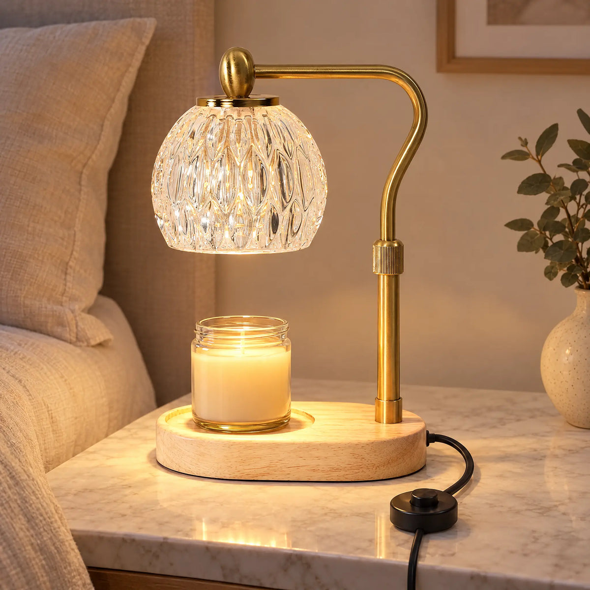 Candle Warmer Lamp A-5 Transparent Color Ball, Copper - Dimmer