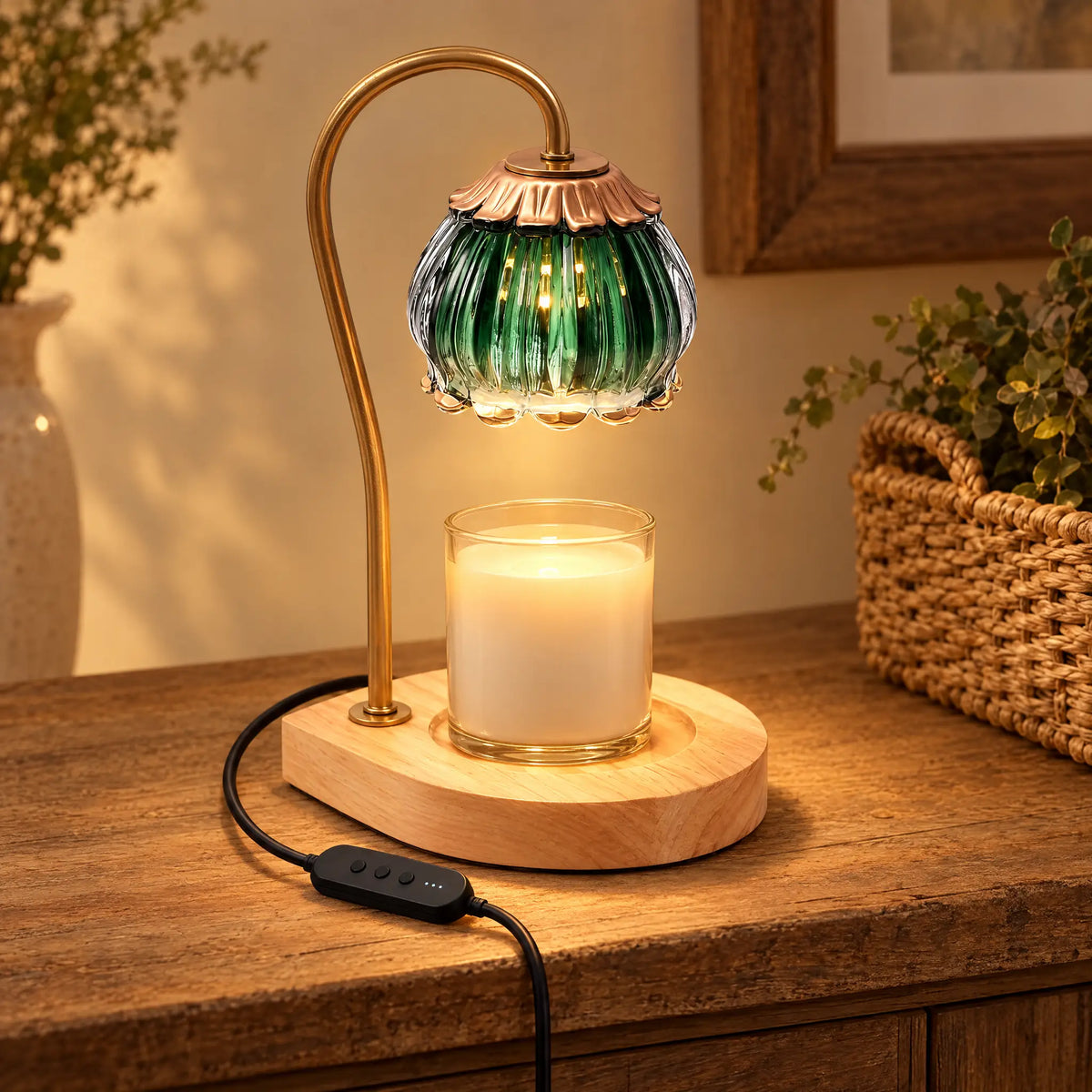 Candle Warmer Lamp A-12 Two-Color Lotus - Timer