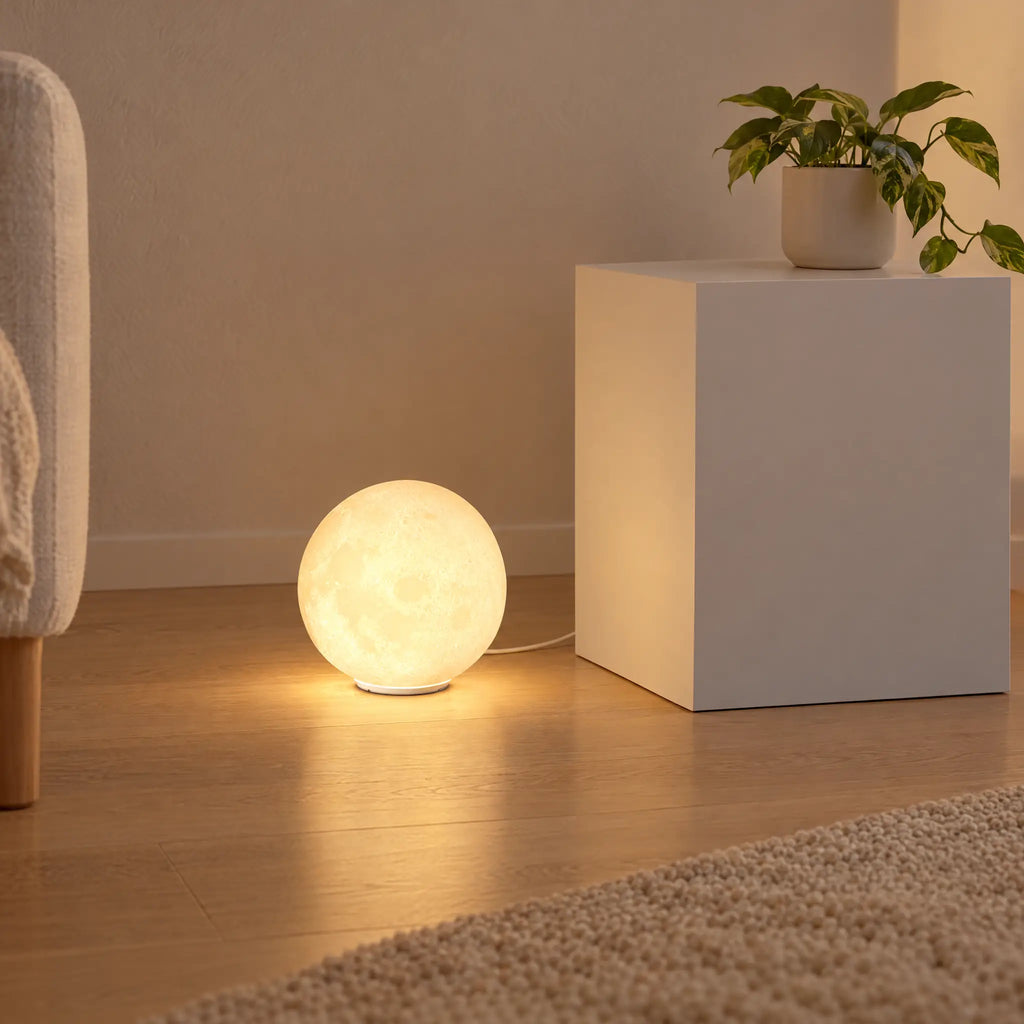 Moon Globe Floor Lamp - 8 in