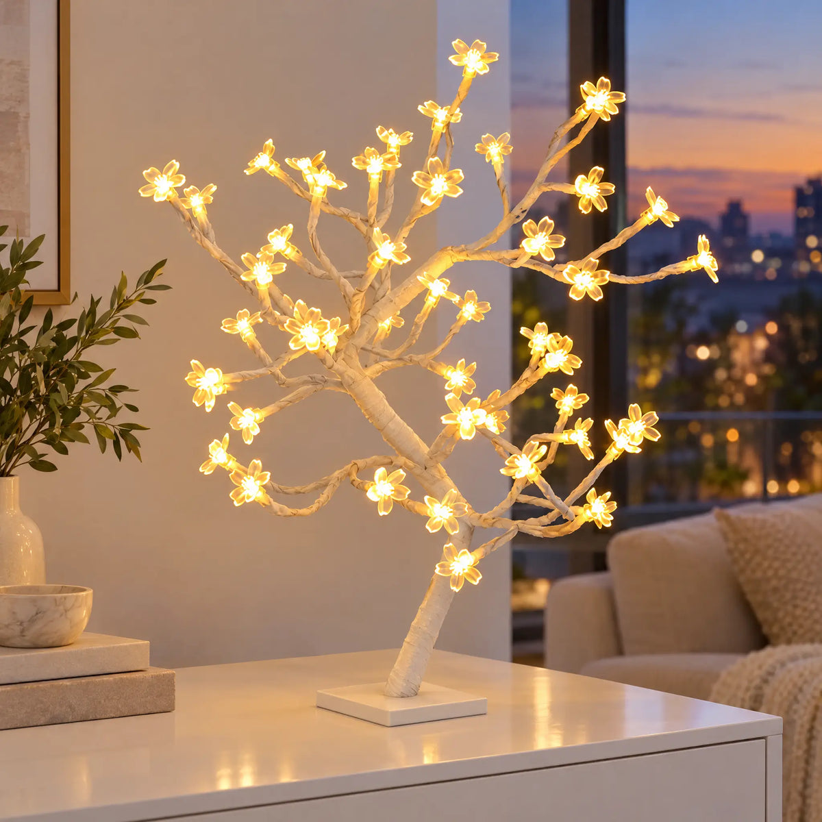 Cherry Blossom LED Tree - White, 48 Lights