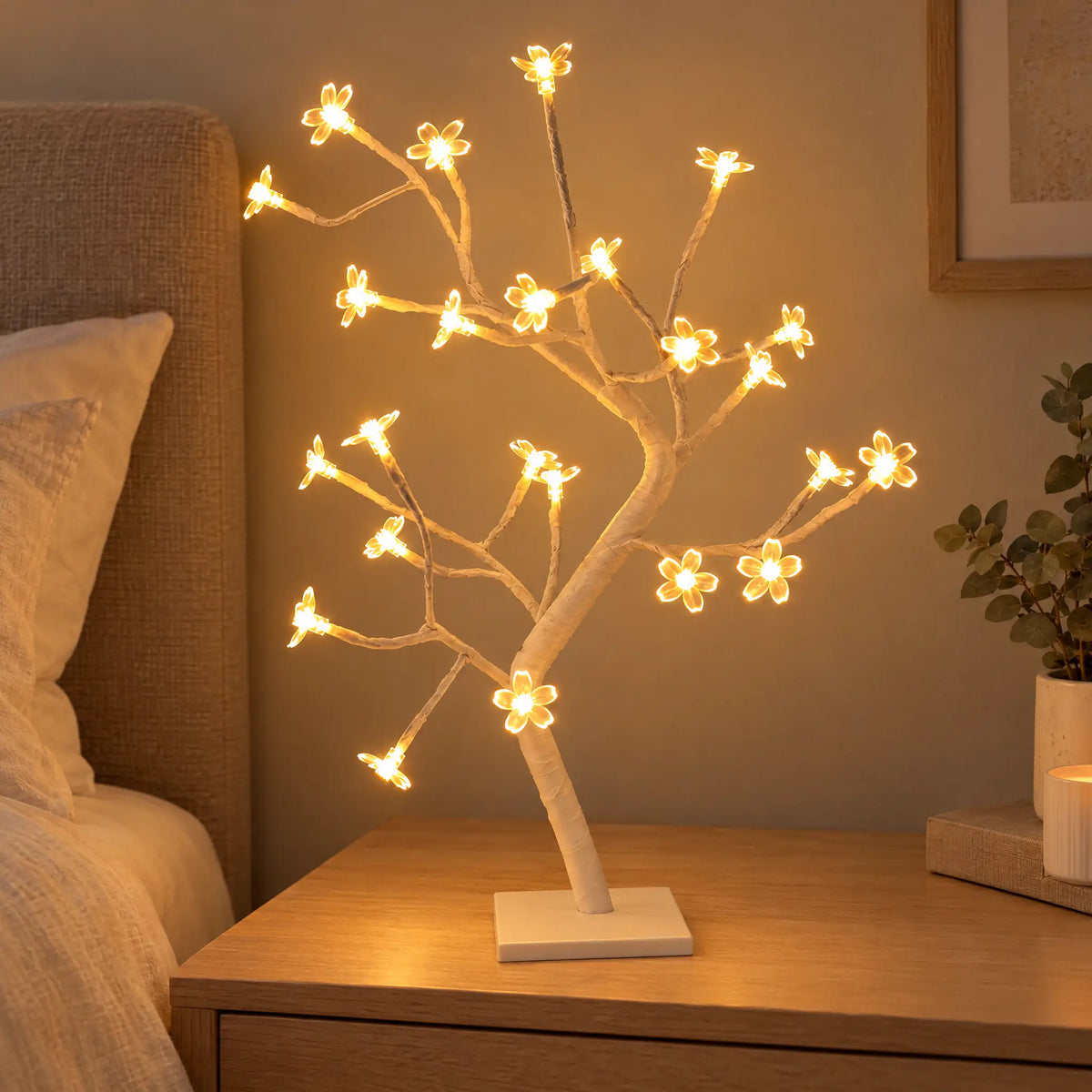 Cherry Blossom LED Tree - White, 24 Lights