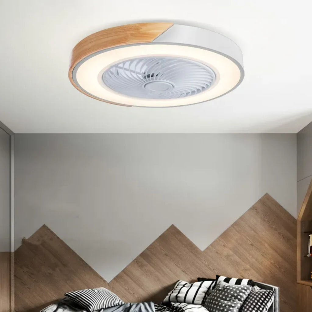 Modern Ceiling Fans with 3-Color LED, 9 Finishes, Voice Control Velumoza