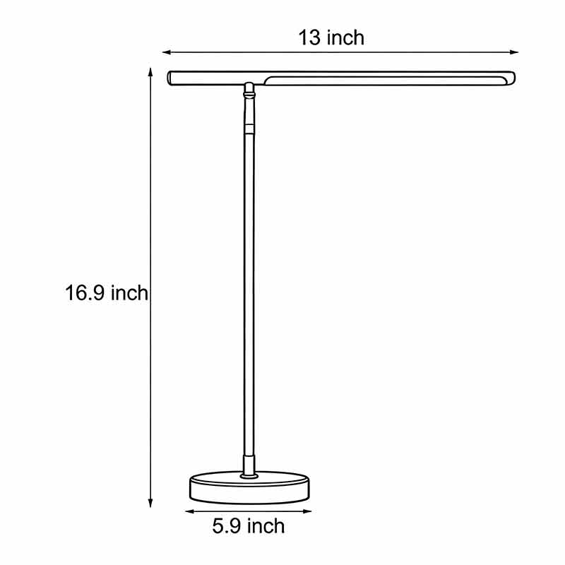Modern Linear LED Desk Lamp, Adjustable Angle, Brushed Copper, Integrated 24W LED, 3 Color Temperatures