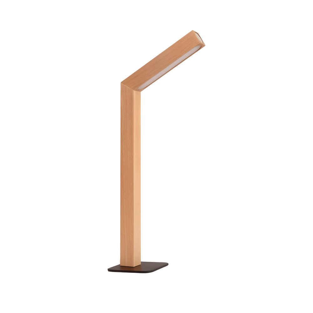 Rechargeable LED Wooden Bedside Table Lamp, Touch Control, Magnetic Base, 5000K Natural Light