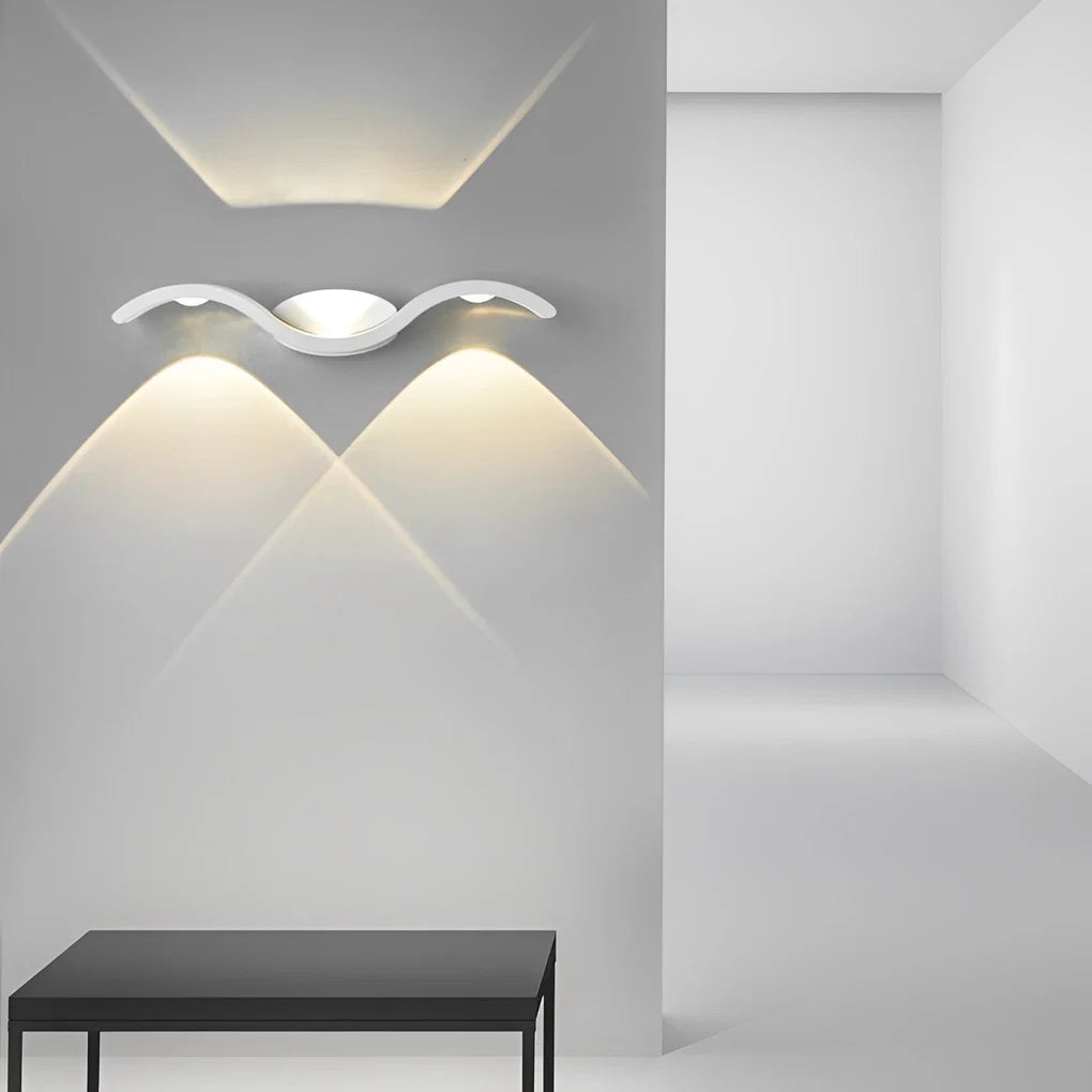 Modern Seagull 9W LED Outdoor Wall Sconce – Waterproof Aluminum Up &amp; Down Light, 3000K Warm White, 85-265V Velumoza