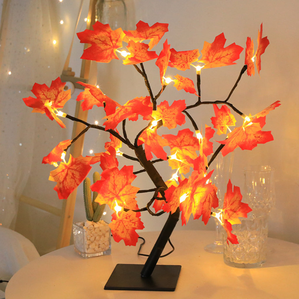 USB Cherry Blossom Tree Lamp – 24/48 LED Decorative Night Light for Bedroom & Holiday Décor Velumoza