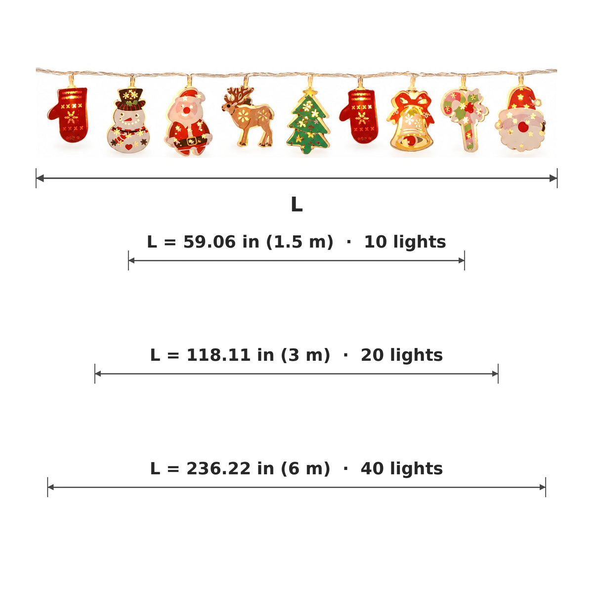 Product dimensions and size options