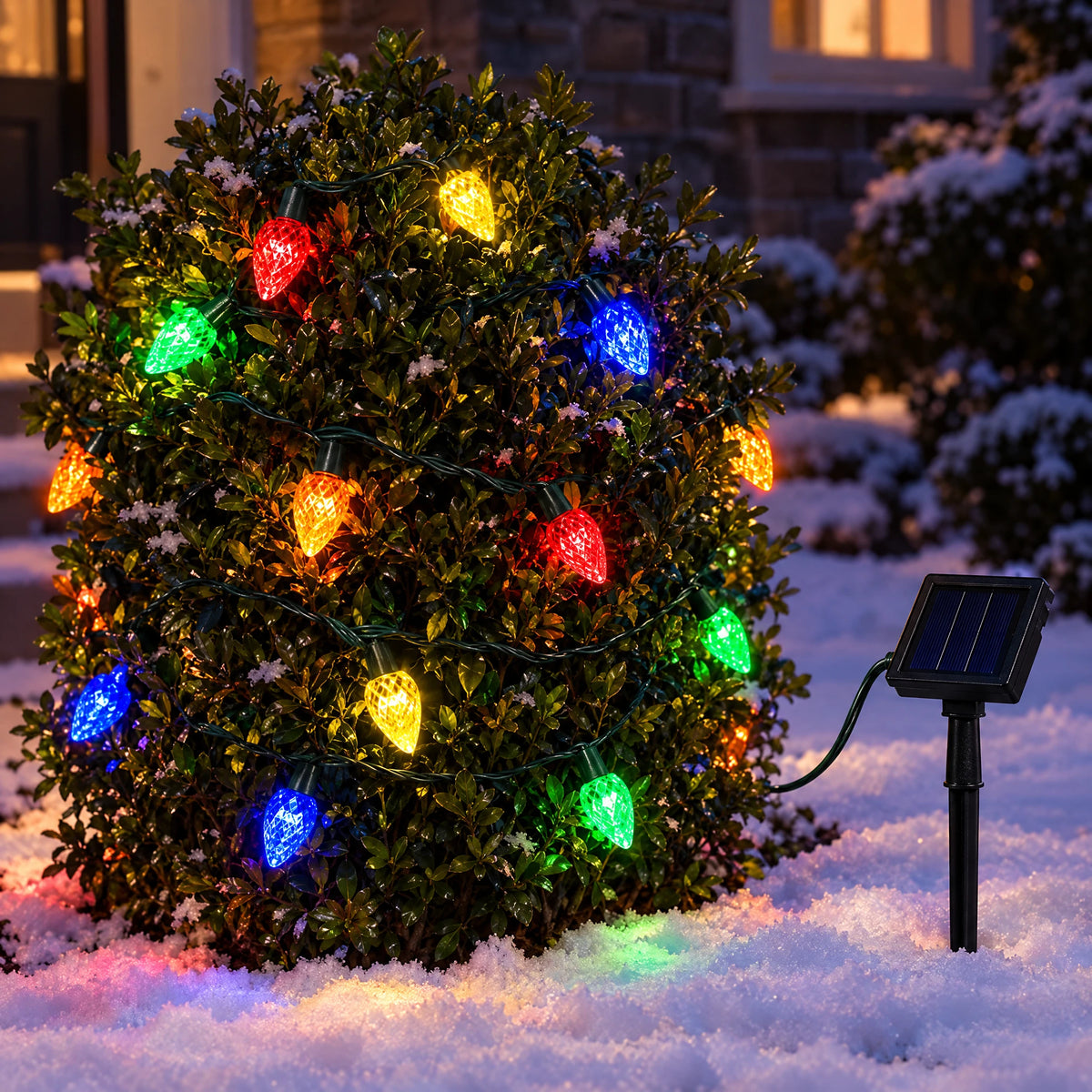 Solar String Lights with Strawberry-Shaped Bulbs - Solar