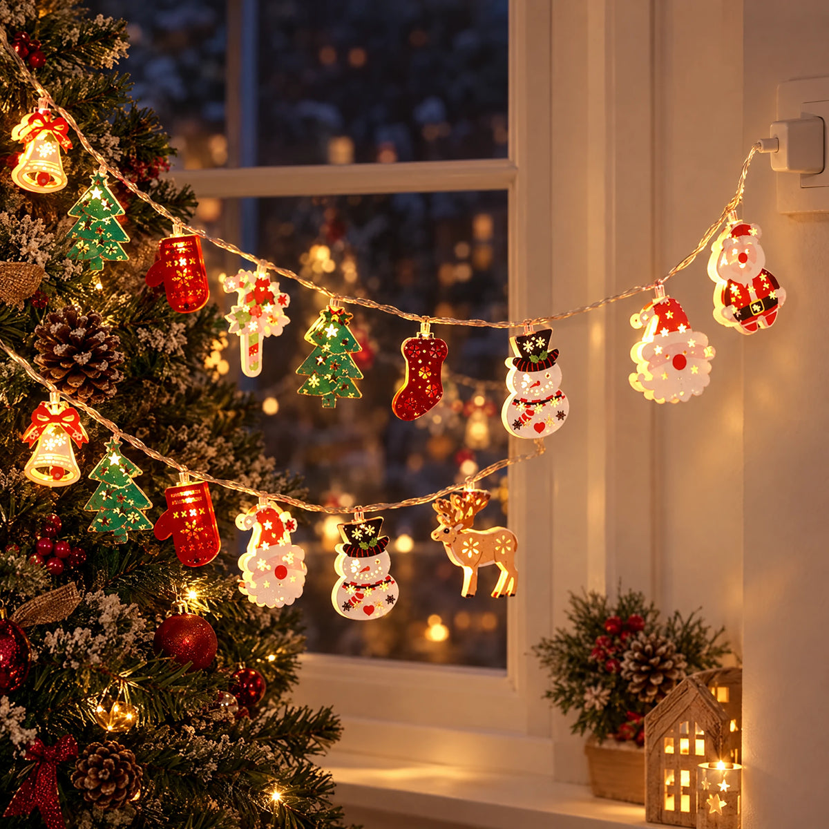 Christmas LED String Lights - Wrought Iron Christmas Mix - USB