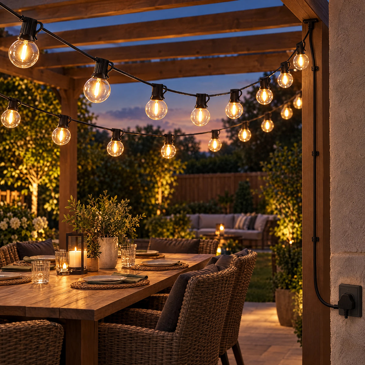 G40 Globe String Lights - UK Plug